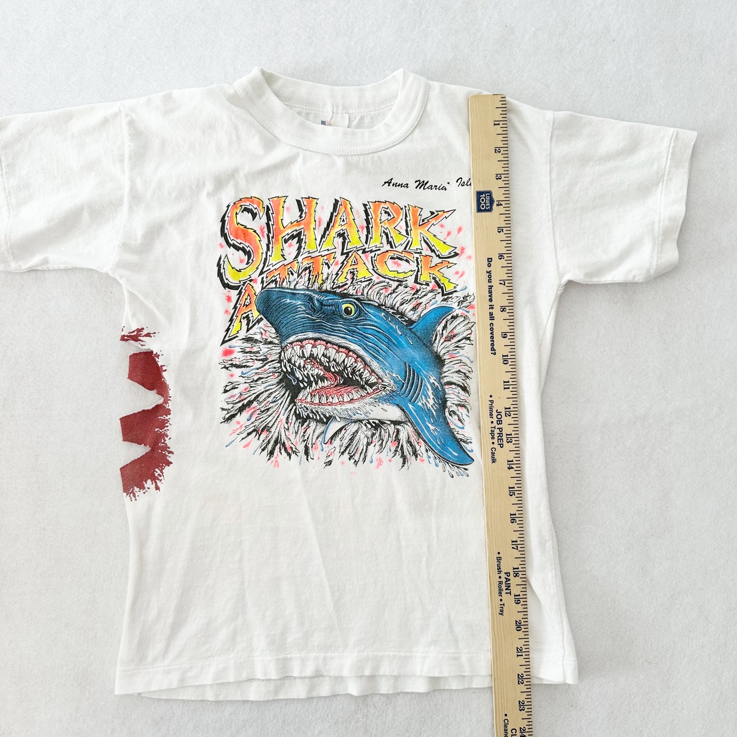 Vintage Anna Maria Island Shark Attack Tee: 10/12y? - Yellow Clover Vintage Kids Clothes