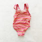 Y2K Wave Zone Striped Daisy Swimsuit: 12m