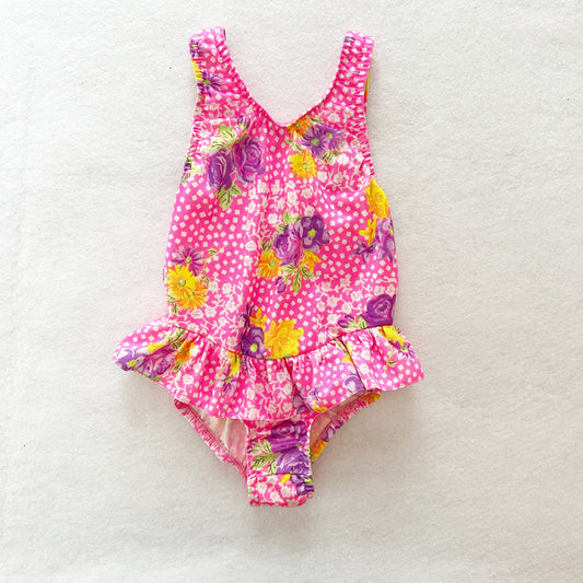 Vintage Candlesticks Floral Swimsuit: 2T?