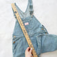 Vintage OshKosh Light Wash Denim Shortalls: 6X - Yellow Clover Vintage Kids Clothes