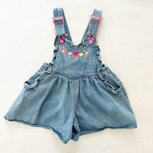 Vintage O-Girl Culotte Shortalls: 6y - Yellow Clover Vintage Kids Clothes
