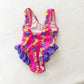 Vintage OshKosh Floral Ruffle Swimsuit: 24m? - Yellow Clover Vintage Kids Clothes