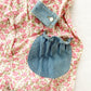 Vintage Honors Floral Chambray Romper: 12m - Yellow Clover Vintage Kids Clothes