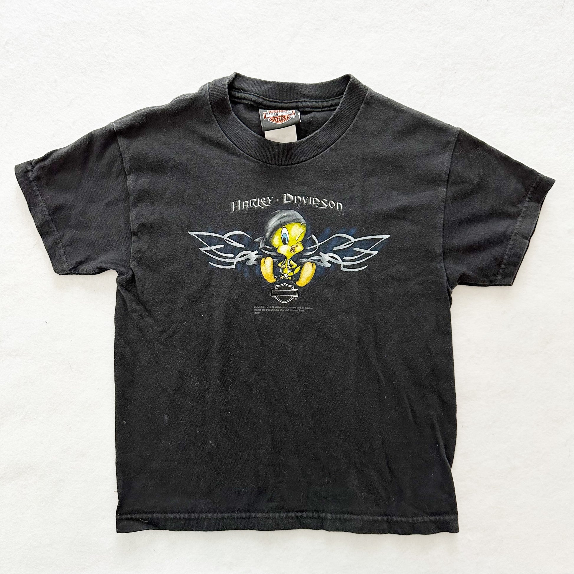 Vintage 2002 Harley Tweety Indiana Tee: 6-8y - Yellow Clover Vintage Kids Clothes