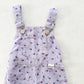 Vintage Little Bit Floral Cord Overalls: 12m - Yellow Clover Vintage Kids Clothes