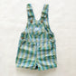Vintage OshKosh Checkered Shortalls: 3T - Yellow Clover Vintage Kids Clothes