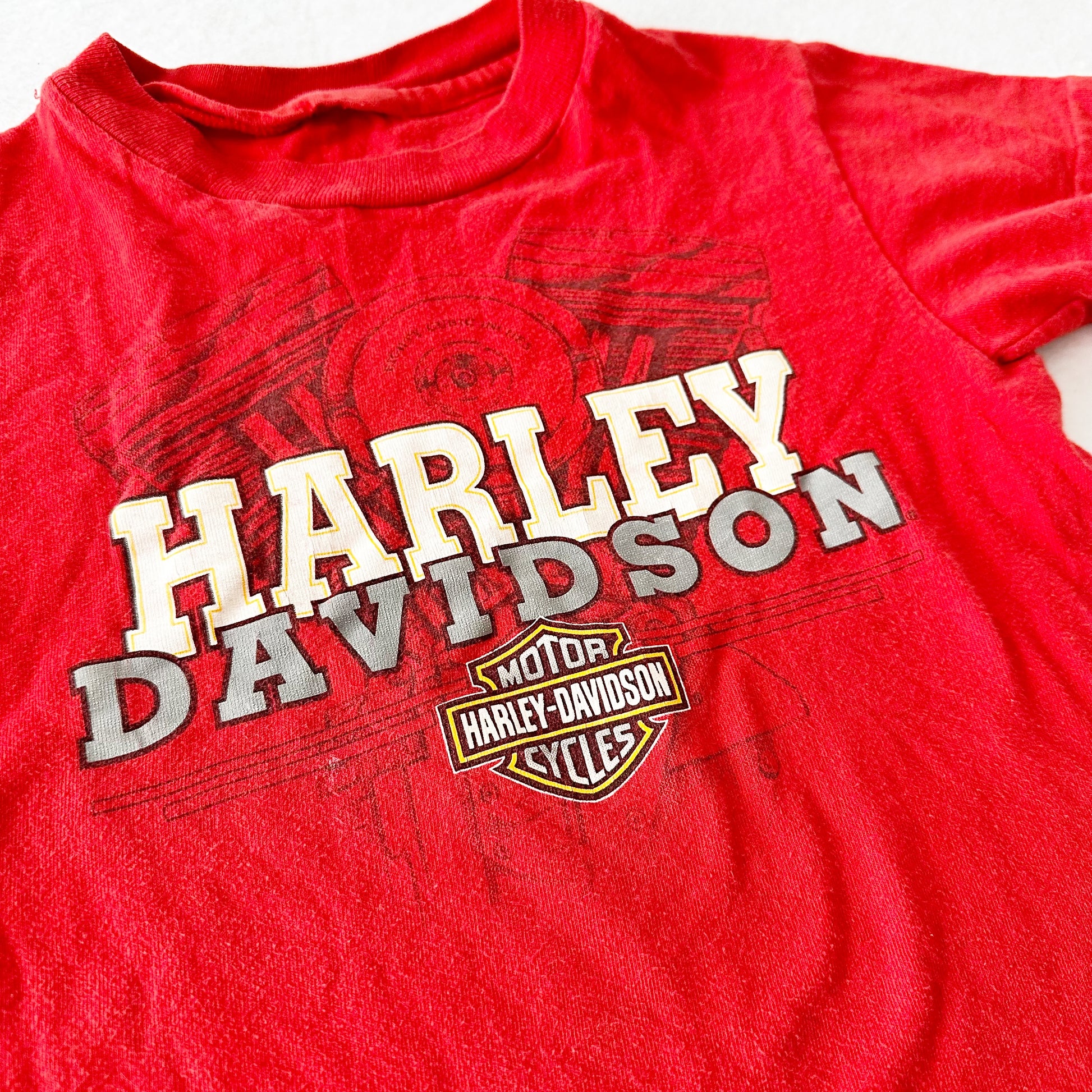 Vintage Harley Davidson Single Stitch Tee: 4/5T - Yellow Clover Vintage Kids Clothes