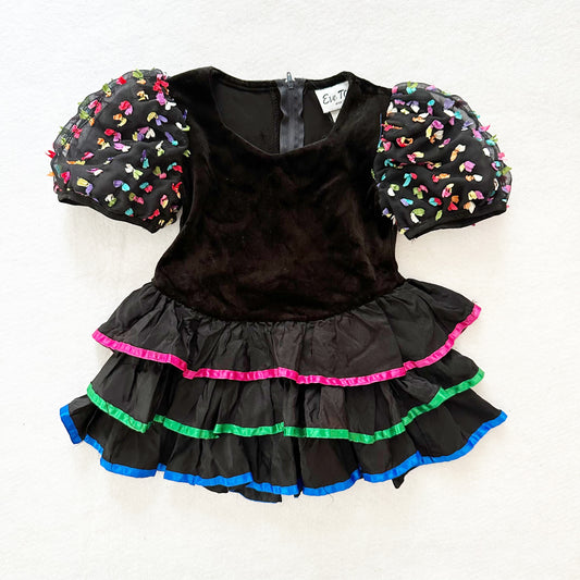 Vintage Eve Too Tiered Party Dress: 2T? - Yellow Clover Vintage Kids Clothes