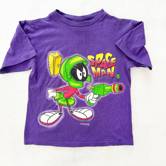 Vintage Looney Tunes Marvin Space Man Tee: 8/10y? - Yellow Clover Vintage Kids Clothes
