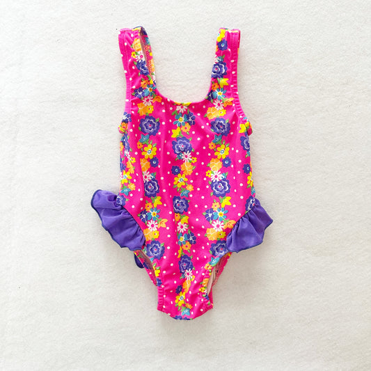 Vintage OshKosh Floral Ruffle Swimsuit: 24m?