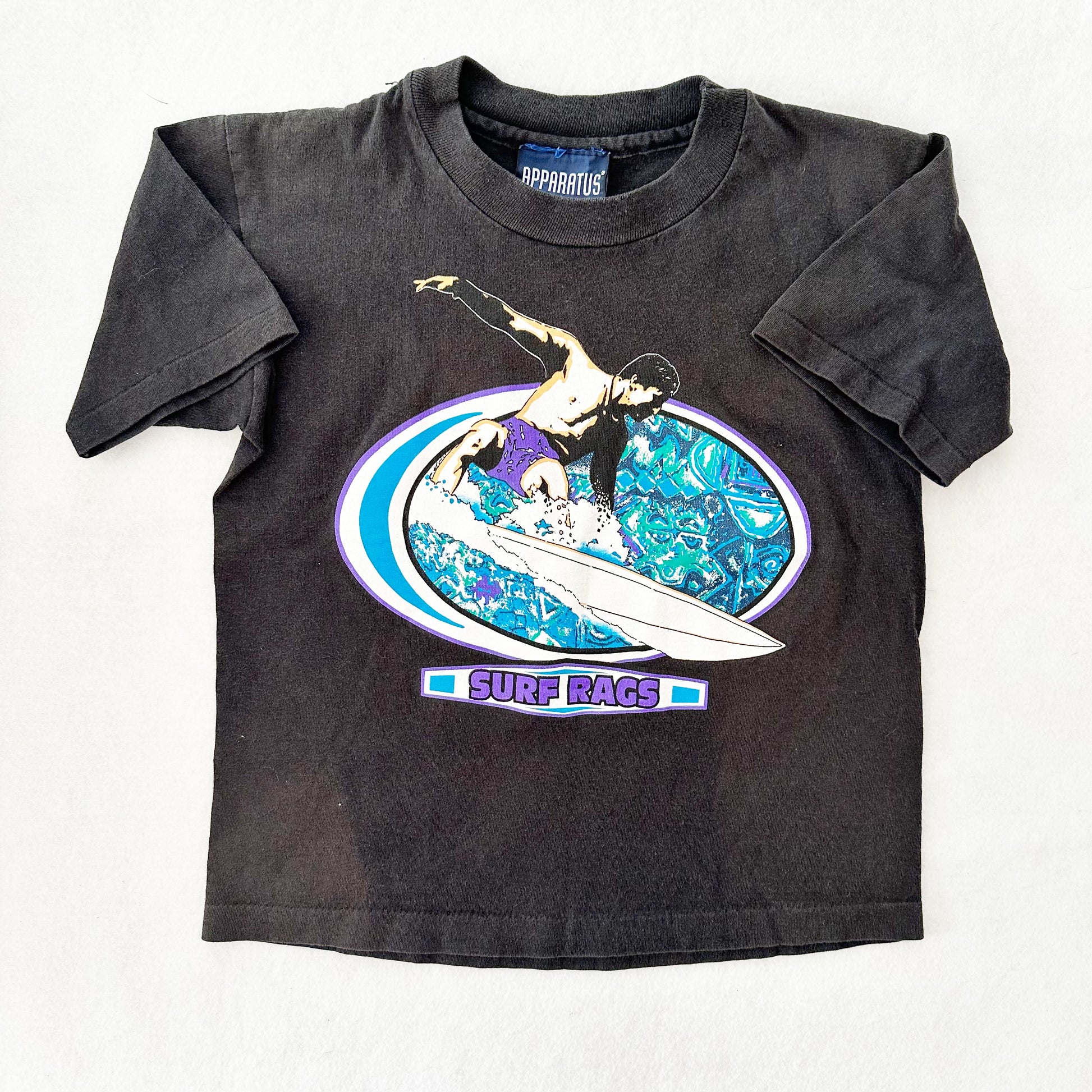 Vintage Apparatus Surf Graphic Tee: 8y - Yellow Clover Vintage Kids Clothes