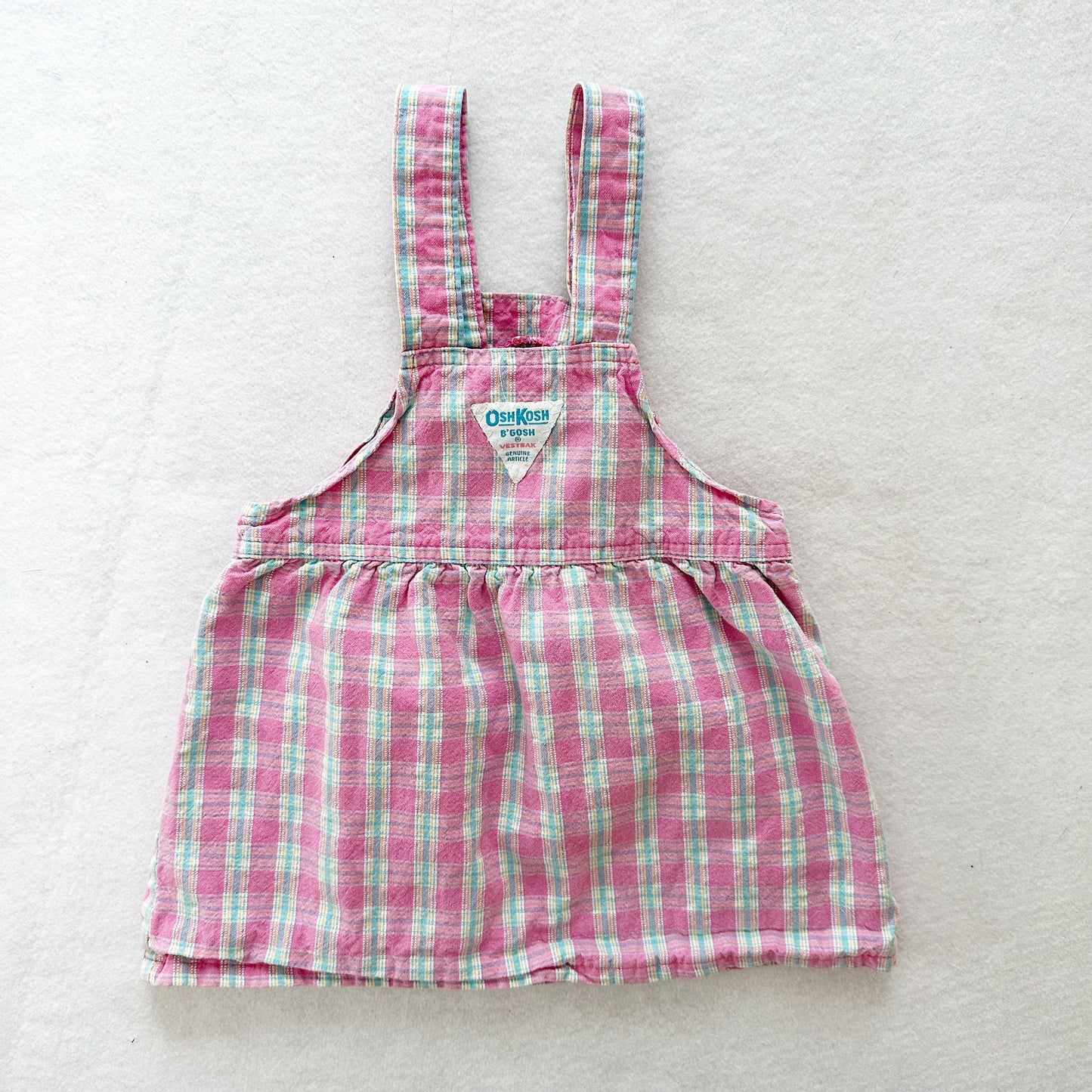Vintage OshKosh Seersucker Plaid Skirtall: 2T?