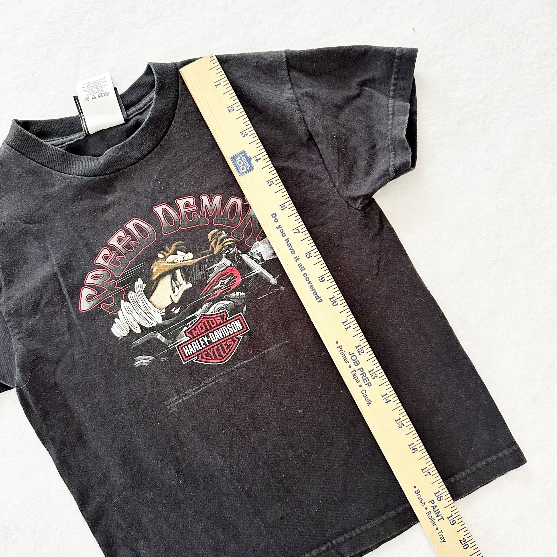 2008 Harley Taz Graphic Tee: 6-8y - Yellow Clover Vintage Kids Clothes