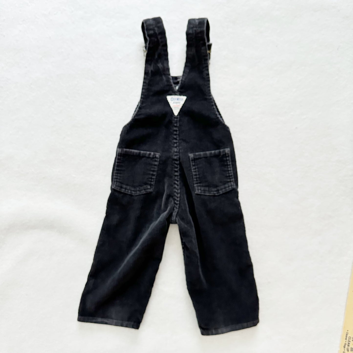 Vintage OshKosh Black Cord Overalls: 2T - Yellow Clover Vintage Kids Clothes