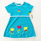 Vintage Buster Brown Flower Appliqué Dress: 6y - Yellow Clover Vintage Kids Clothes