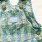 Vintage OshKosh Checkered Shortalls: 3T - Yellow Clover Vintage Kids Clothes