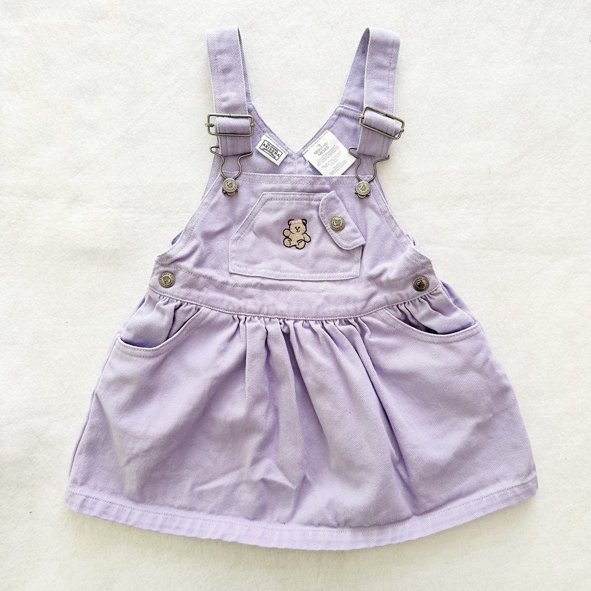 Vintage Little Arizona Bear Lilac Skirtall: 18/24m - Yellow Clover Vintage Kids Clothes