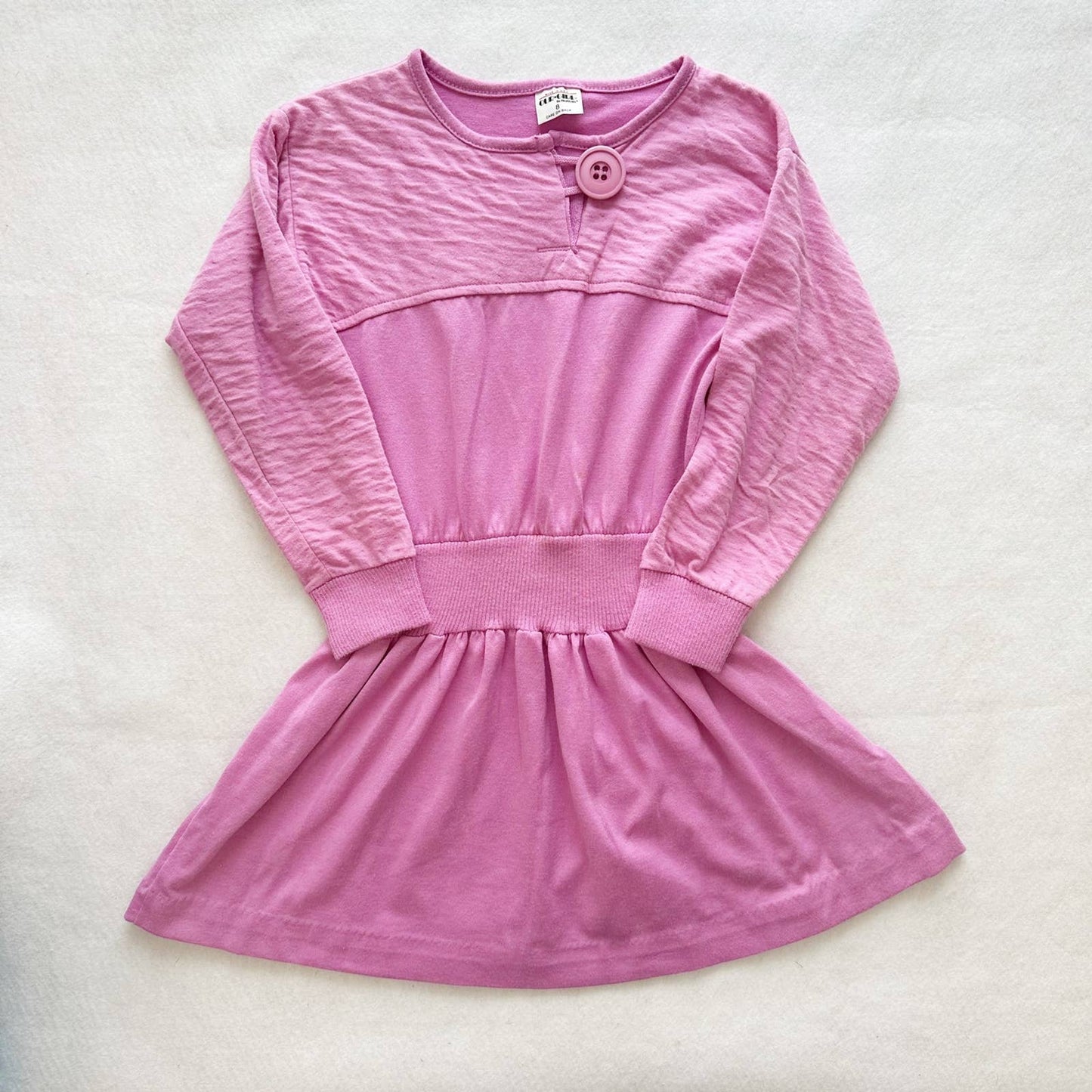 Vintage Healthtex Lilac Purple Button Casual Dress: 6y? - Yellow Clover Vintage Kids Clothes