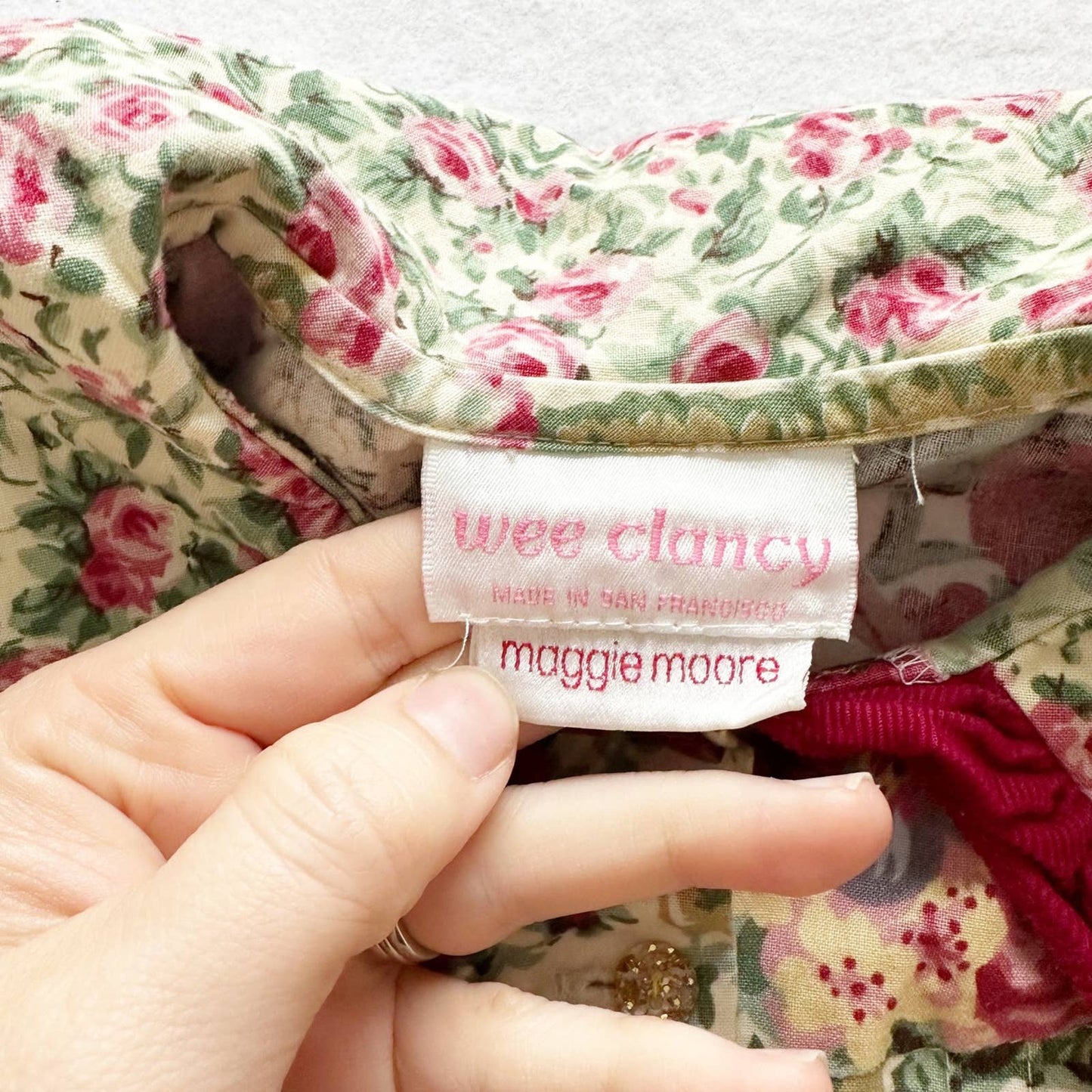 Vintage Wee Clancy Girls Floral Jumpsuit Romper: 8y - Yellow Clover Vintage Kids Clothes