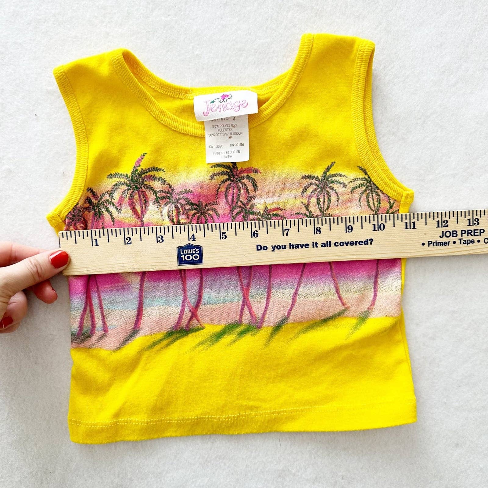 Vintage Y2K Jenage Beach Tank Top: 2T-4T - Yellow Clover Vintage Kids Clothes