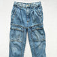 Vintage Lee Cargo Pocket Kids Jeans: 10y - Yellow Clover Vintage Kids Clothes
