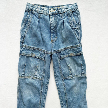 Vintage Lee Cargo Pocket Kids Jeans: 10y - Yellow Clover Vintage Kids Clothes