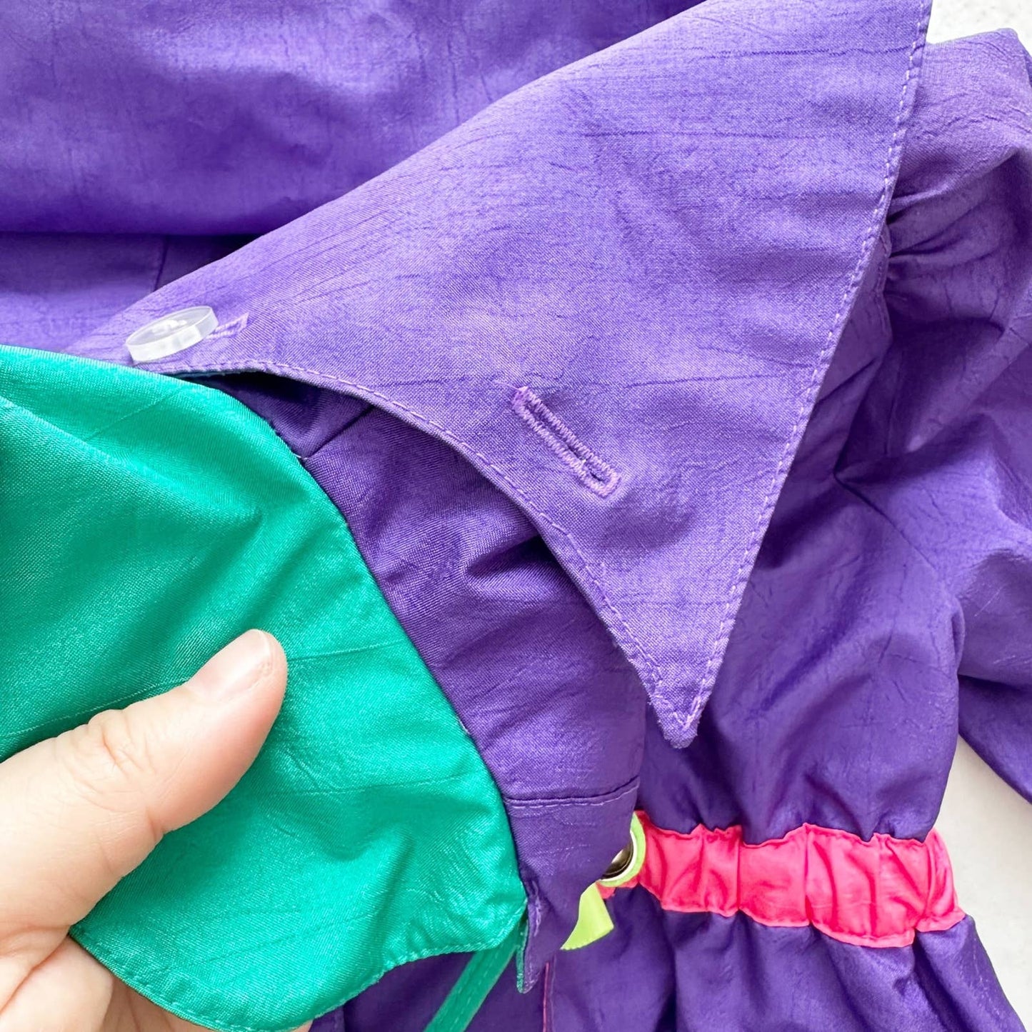 Vintage Rothschild 90s Purple Hooded Jacket: 4T - Yellow Clover Vintage Kids Clothes