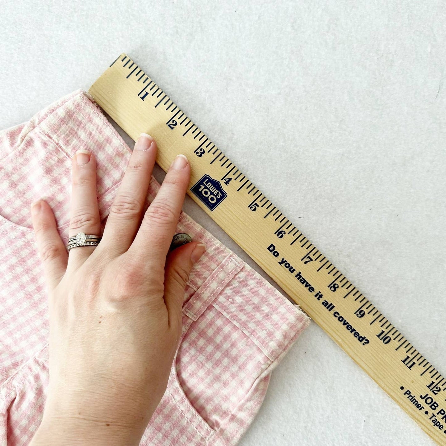 Y2K Riders Pink Gingham Shorts: 12m - Yellow Clover Vintage Kids Clothes