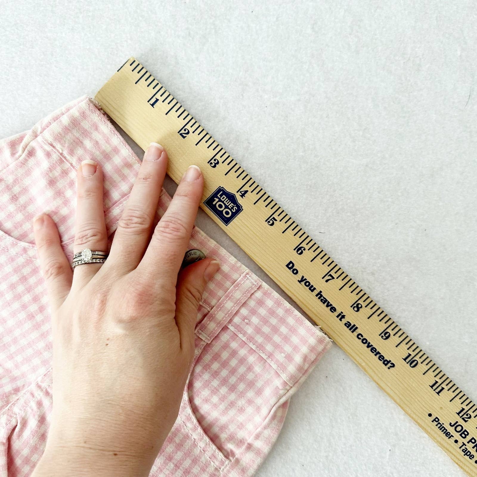 Y2K Riders Pink Gingham Shorts: 12m - Yellow Clover Vintage Kids Clothes