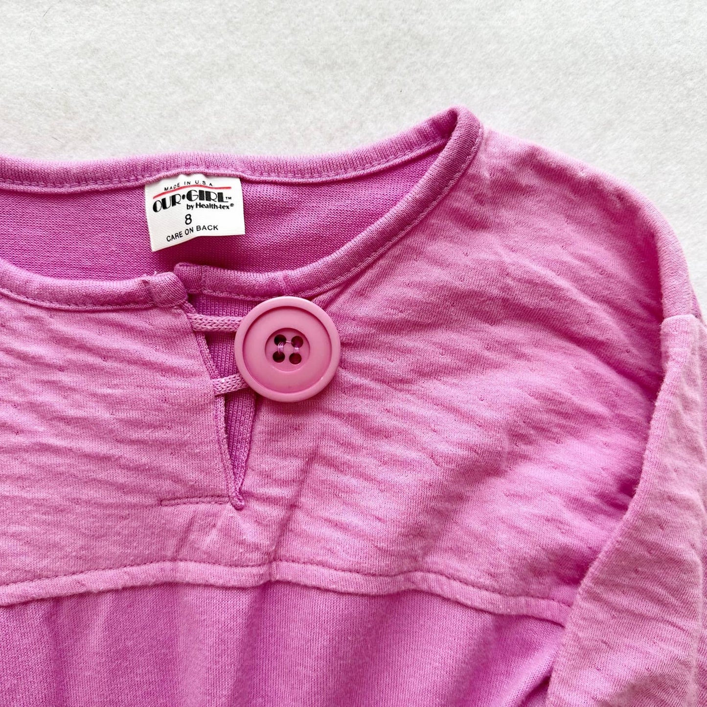 Vintage Healthtex Lilac Purple Button Casual Dress: 6y? - Yellow Clover Vintage Kids Clothes