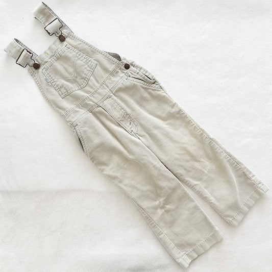 Vintage Levi’s Light Gray Cord Overalls: 5y - Yellow Clover Vintage Kids Clothes