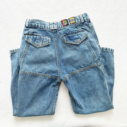 Vintage Lee Cargo Pocket Kids Jeans: 10y - Yellow Clover Vintage Kids Clothes