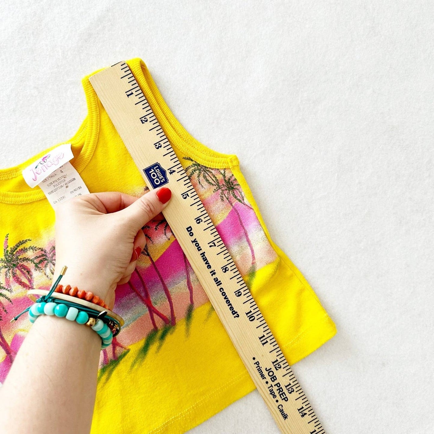 Vintage Y2K Jenage Beach Tank Top: 2T-4T - Yellow Clover Vintage Kids Clothes