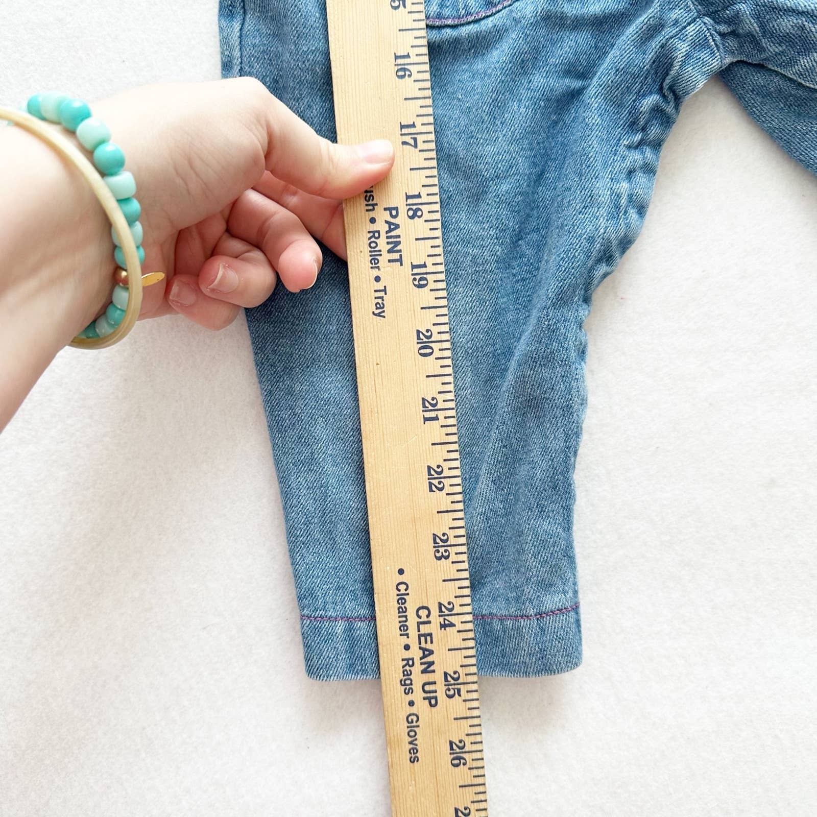Vintage Popsicle Brand Denim Embroidered Jumpsuit Romper: 18m - Yellow Clover Vintage Kids Clothes