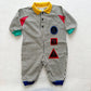 Vintage Carter’s Striped Numbers Jumpsuit Romper - Yellow Clover Vintage Kids Clothes