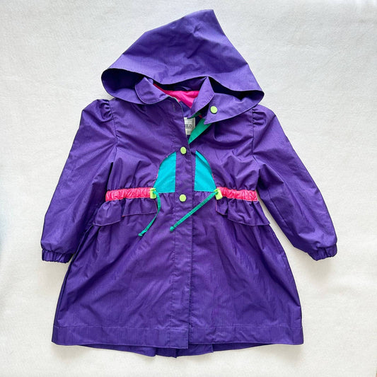 Vintage Rothschild 90s Purple Hooded Jacket: 4T - Yellow Clover Vintage Kids Clothes