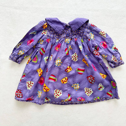 Vintage Chicken Noodle Tea Party Tunic and Pants Set - Yellow Clover Vintage Kids Clothes