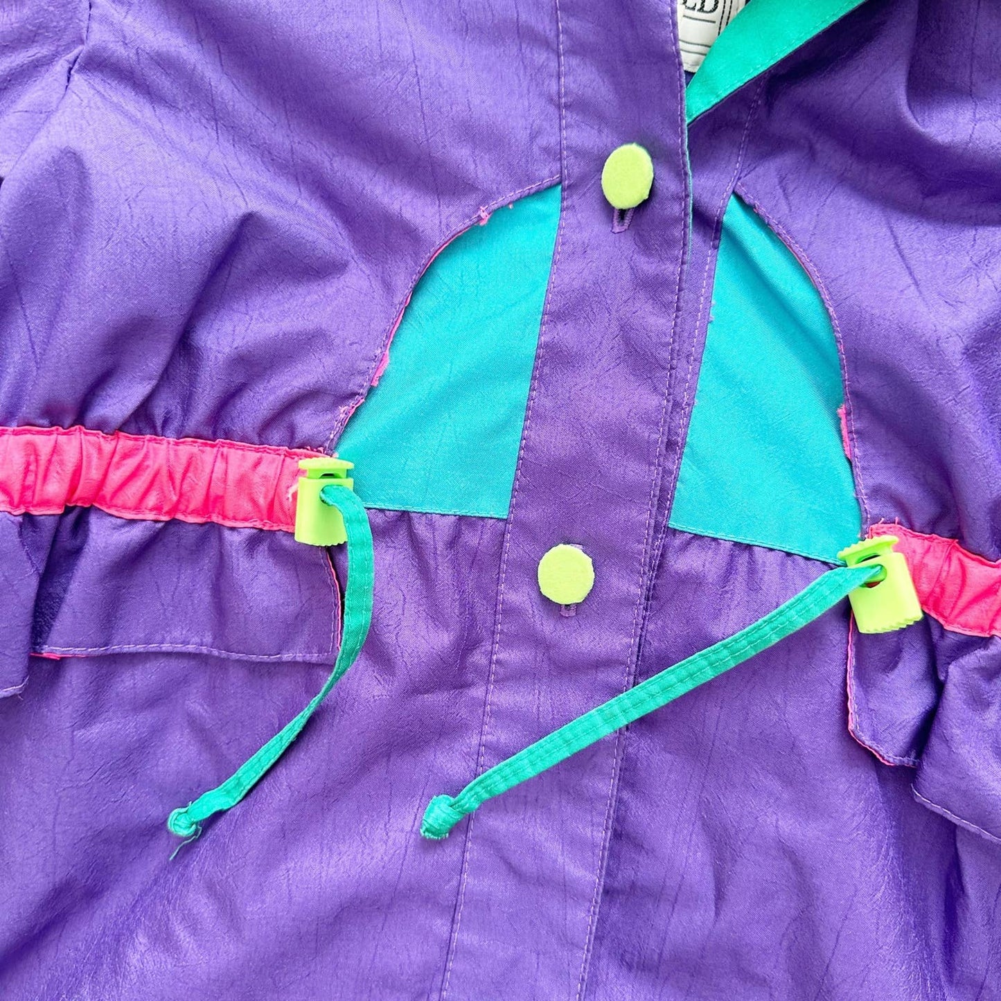 Vintage Rothschild 90s Purple Hooded Jacket: 4T - Yellow Clover Vintage Kids Clothes