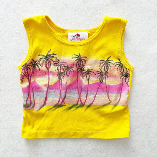 Vintage Y2K Jenage Beach Tank Top: 2T-4T - Yellow Clover Vintage Kids Clothes