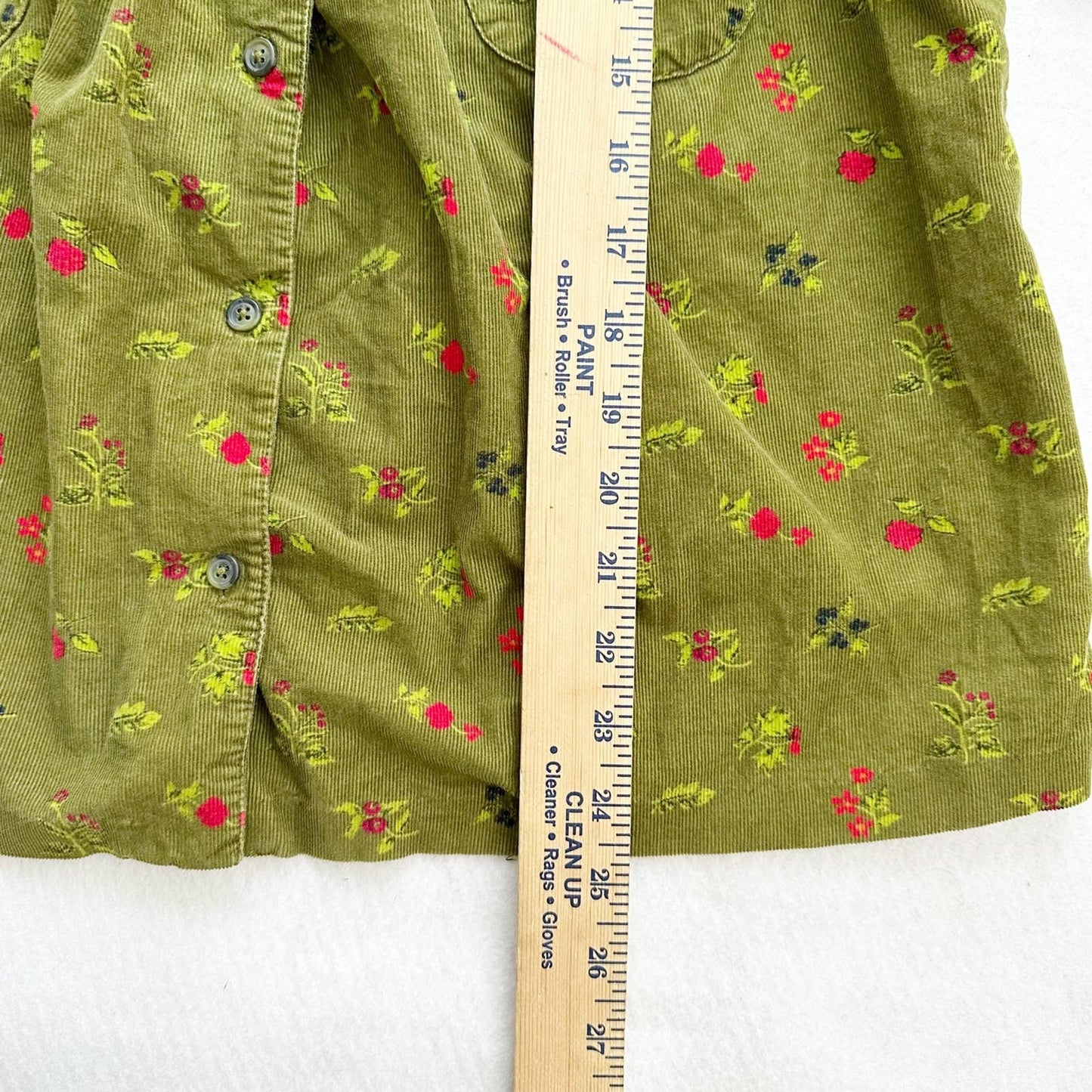 Vintage Gymboree Floral Fine Cord Long Sleeve Collared Dress: 4T - Yellow Clover Vintage Kids Clothes