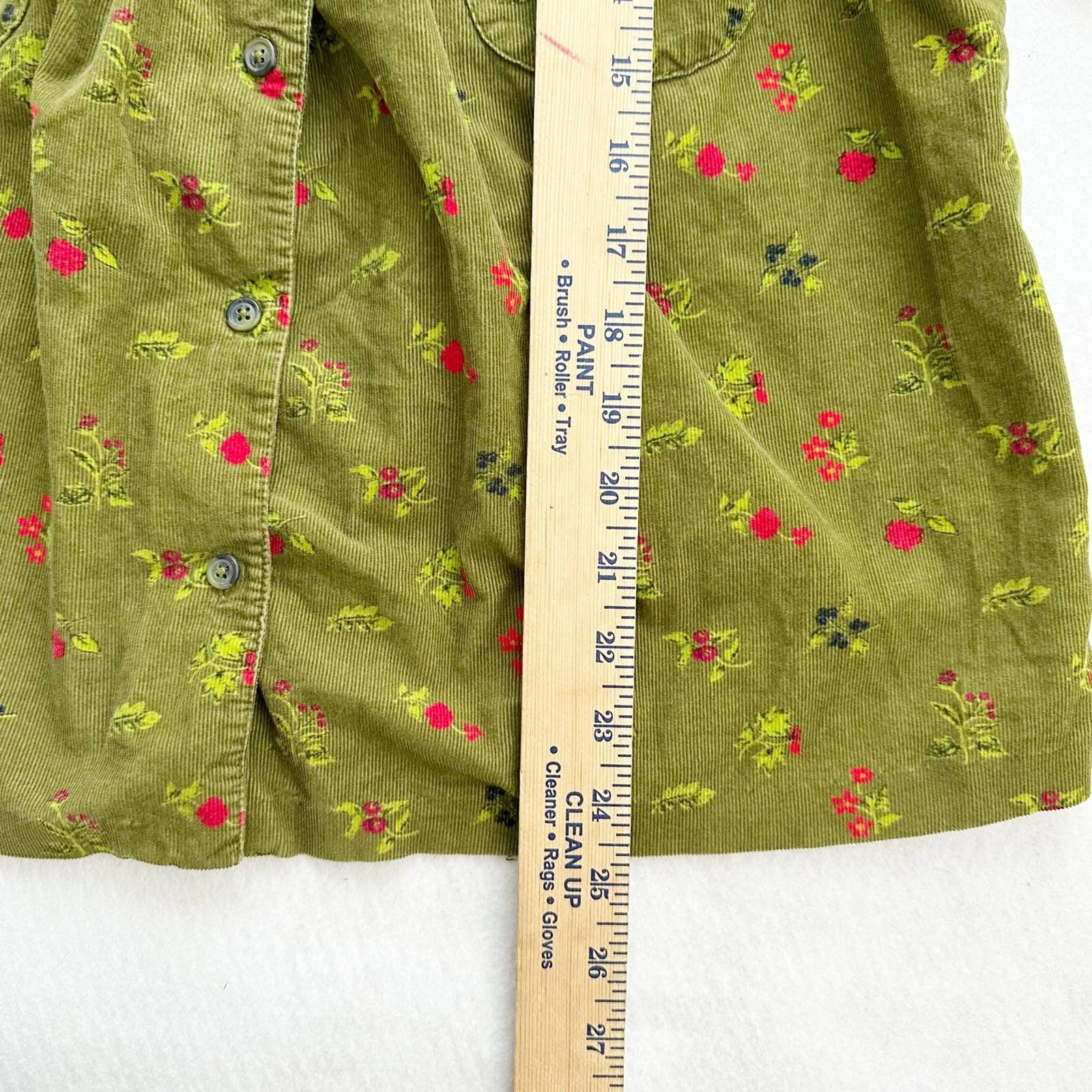 Vintage Gymboree Floral Fine Cord Long Sleeve Collared Dress: 4T - Yellow Clover Vintage Kids Clothes