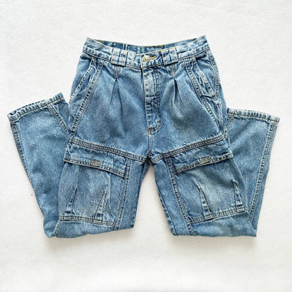 Vintage Lee Cargo Pocket Kids Jeans: 10y - Yellow Clover Vintage Kids Clothes