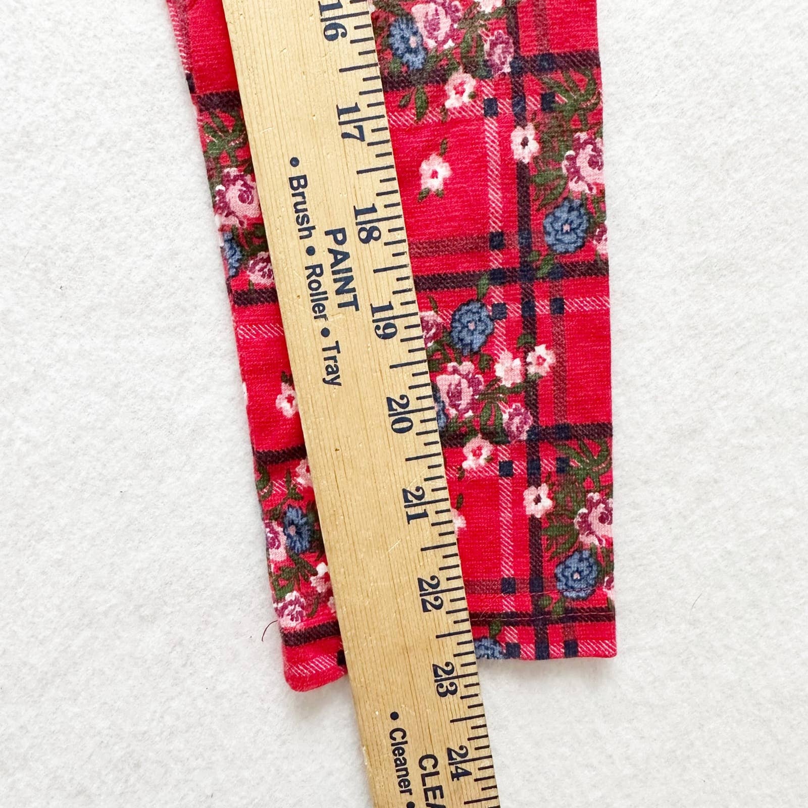 Vintage Side x Side Plaid Floral Leggings: 4T - Yellow Clover Vintage Kids Clothes