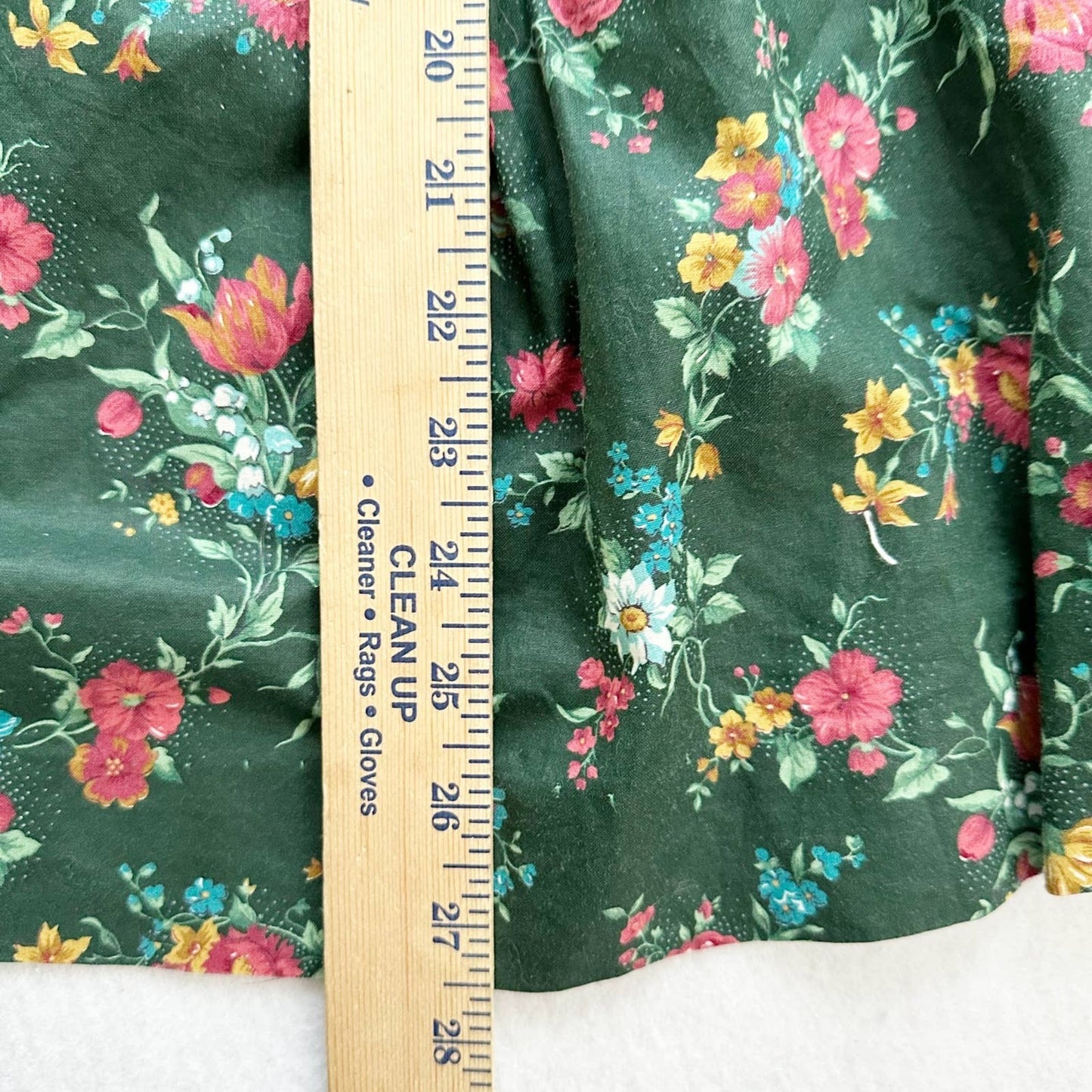Vintage 90s My Twinn Floral Green Collared Dress: 6y - Yellow Clover Vintage Kids Clothes