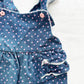 Vintage Tiny Tots Rosebud Denim Romper: 18/24m - Yellow Clover Vintage Kids Clothes