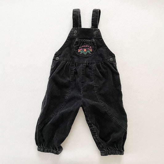 OshKosh Black Cord Bubble Overalls