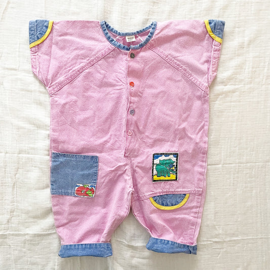 Vintage French Colorblock Jumpsuit