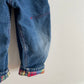 OshKosh Rainbow Plaid Lined Denim Overalls - Yellow Clover Vintage Kids Clothes