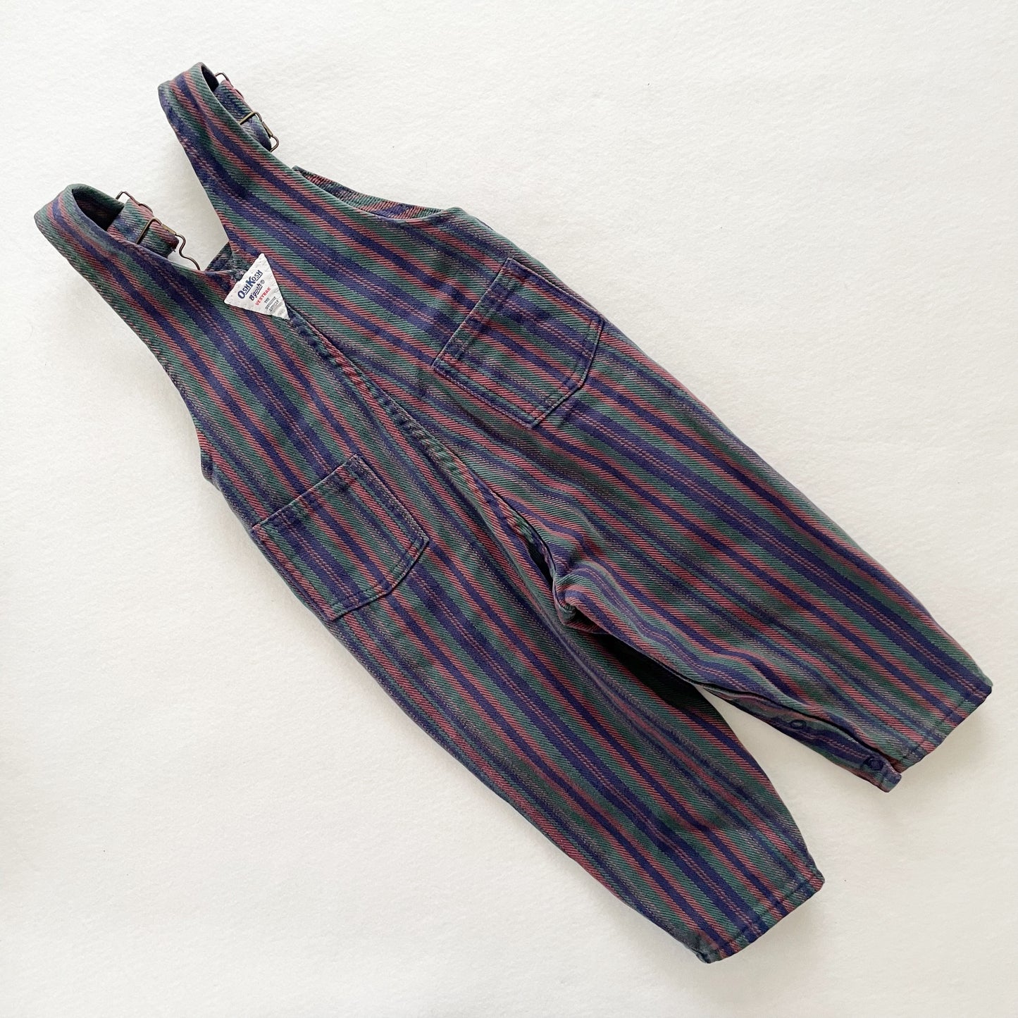 OshKosh Striped Overalls - Yellow Clover Vintage Kids Clothes