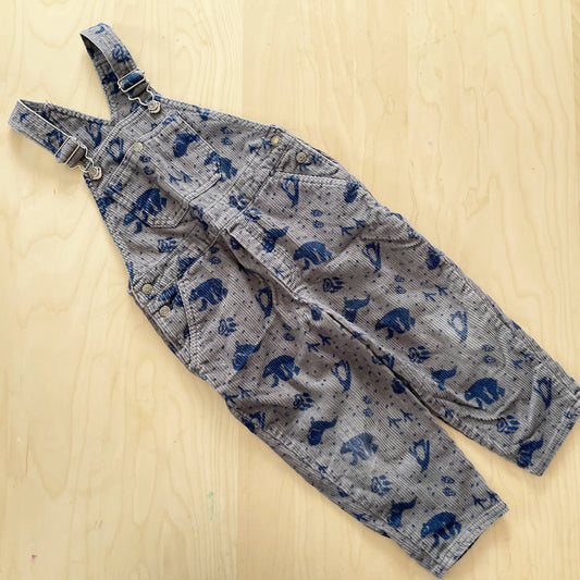 Vintage Gymboree Forest Animals Cord Overals - Yellow Clover Vintage Kids Clothes